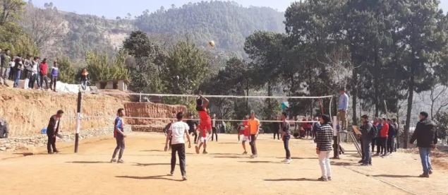 गुल्मीमा पालिका स्तरीय भलिबल प्रतियोगिता हुँदै