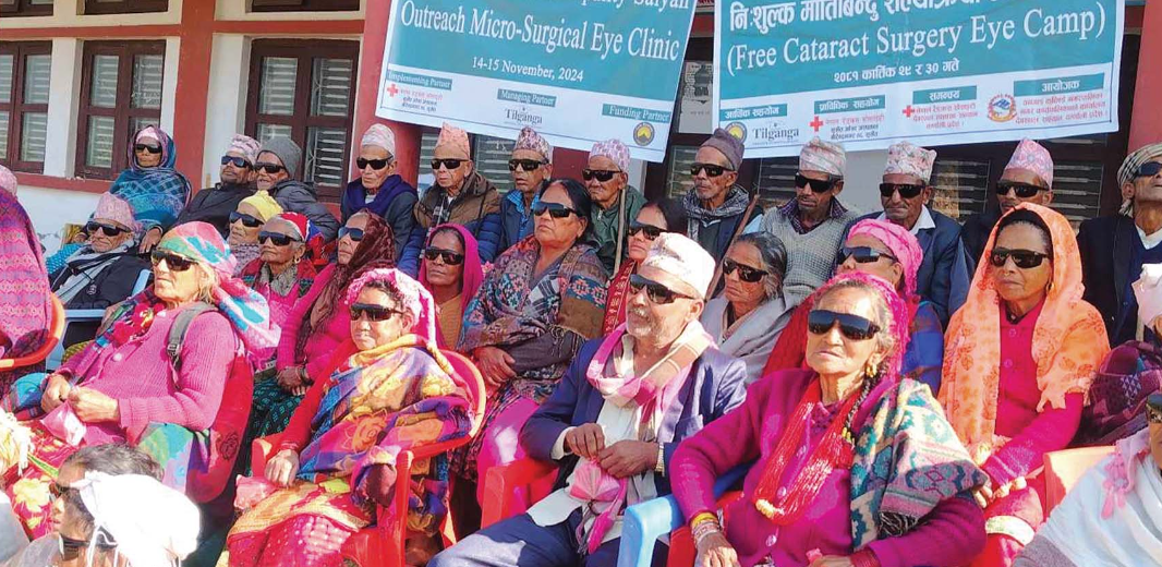 ९६ जना मोतियाविन्दुका बिरामीले पाए नयाँ दृष्टि
